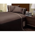 thumbnail image 3 of Superior 300 Thread Count Cotton Sheet Set, Cal King, Black/ Grey, 3 of 3