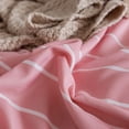thumbnail image 3 of Yeater Ensemble de Literie Housse de Couette à Rayures 3 Pcs, Rose, Grand Lit, 3 of 5