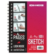 Koh I Noor Sketch Pad 5.5" x 8.5" 50lb./74GSM 100 Sheets Side Wire