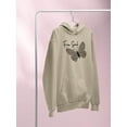 thumbnail image 3 of Butterflies And Leopard Print Hoodie Women -Image by Shutterstock, Female Medium, 3 of 4