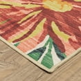 thumbnail image 3 of Oriental Weavers Fiji Washable Indoor/Outdoor Rug - FIJ07 - 5' x 7' - in Beige/ Multi - Tropical Style, Non-Slip, Stain Resitant, Ultra Low Pile, Patio, Outdoor Living Area Rug, 3 of 4