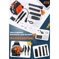 thumbnail image 6 of YNCE Gas Powered Backpack Leaf Blower – 63CC 2 Stroke Engine, 665CFM & 205MPH for Heavy Duty Commercial Lawn Care, Wet Leaf & Debris Removal (Orange), 6 of 10
