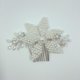 thumbnail image 3 of Flor Nupcial De Del cabellero Clip Diamante Cristal Casco Plata Hugo Pernos de pelo, 3 of 10
