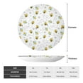 thumbnail image 2 of Yiaed Bee Print Bone China Decorative Plate Ceramic Dinner Plates Art Crafts with Display Stand-8in, 2 of 6