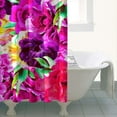 thumbnail image 5 of Floral Shower Curtain Watercolor Botanical Bathroom Decor Rustic Flower Design Fabric Bath Curtain for Tub Country Style Home Accessories with Hooks，36x72in(90x180cm), 5 of 5