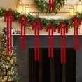 thumbnail image 4 of Wironlst 12Pcs Velvet Christmas Bows Large Vintage Velvet Bows for Christmas Tree, Garland Staircase Wreaths Holiday Xmas Decorations (Red), 4 of 11