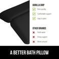 thumbnail image 4 of GORILLA GRIP Bath Pillows for Tub, Waterproof Bathtub Pillows, Cushioned Headrest, 3 Panel, Black, 4 of 10