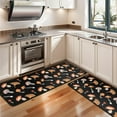 thumbnail image 3 of Kitchen Rugs Sets Of 2,Brown Mushroom Pattern Black Pattern Anti Fatigue Kitchen Mat Rugs Non Slip Washable,Decorative Kitchen Floor Mats for Kitchen,Sink,Laundry,17"x47"+17"x47", 3 of 5