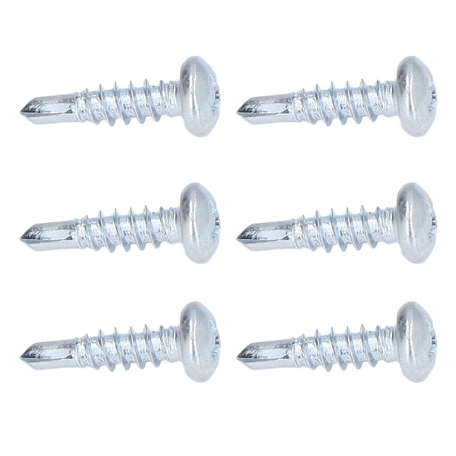 Tornillos autoperforantes, 50PCS Taladro de cabeza redonda Tornillos de acero al carbono Juego de tornillos de broca Probado y confiable