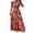 Red, variant on Ichuanyi Woman Dress, Summer Fashion Women Casual O-Neck Short Sleeve Bandage Summer Printing Sashes Dress