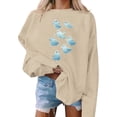 thumbnail image 5 of XUNKUSGA Halloween Sweatshirts for Women Classic Graphic Crewneck Long Sleeve Pullover Tops Casual Loose Shirts for Women Fashion Halloween Sweatshirt Women M, 5 of 5