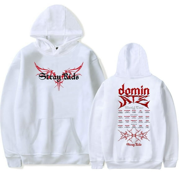 SKZ Stray Kids Dominate World Tour Merch Hooded sweatshirt unisex long sleeved retro casual pullover hooded sportswear