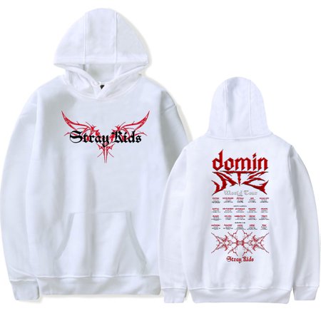 SKZ Stray Kids Dominate World Tour Merch Hooded sweatshirt unisex long sleeved retro casual pullover hooded sportswear