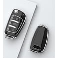 thumbnail image 3 of Key Fob Cover Compatible with Fit for Audi A4 A3 Q3 Q5 Q7 TT TTS RS3 S4 S3 A1 S6 RS4 RS6 Q2L ABS Smart Remote Key Case Keychain Case Holder Protector,White, 3 of 8