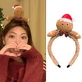 thumbnail image 2 of COOLHOOD Gingerbreads Hairband Comfortable Plush Hair Hoop Seasonal Celebration Headbands for Festives Gatherings, 2 of 6