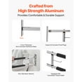 thumbnail image 3 of VEVOR Toilet Safety Rail, 30 Inch U-Shaped Handicap Grab Bar, Foldable Senior Safety Pole, Flip Up Toilet Grab Bars with Anti-Slip Handle, 300 Lbs Load Capacity Security Handrail with Paper Holder, 3 of 9