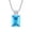 3-aquamarine-Mar, variant on Princess/Emerald Cut Birthstone May Emerald Pendant Necklace for Women 925 Sterling Silver Birthday Anniversary Jewelry Gifts