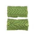 thumbnail image 3 of GZWYHT Headbands for Women,Hair Accessories Unisex Elastic Knitted Thermal Head Hairband Sweet Girls Sport Hair Accessories Skincare Headband,Hair Bands,Hair Ties Green, 3 of 3