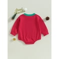 thumbnail image 4 of Franhais Baby Girls Christmas Crewneck Romper Long Sleeve Letter Print Loose Fit Playsuit 3-24 Months, 4 of 7