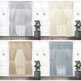 thumbnail image 2 of Satin Chic Complete Attached Window Curtain, Tiebacks & Valance Set, 2 of 8
