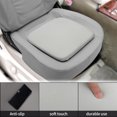 thumbnail image 3 of Funda de Asiento Inferior Única para Coche Gris Claro de Silk de Leche y Espuma de Memoria Cuadrada Universal para Coche SUV Camión 1Pc, 3 of 7