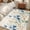 Blue Beige, variant on Navy Blue Gray Stripe Area Rugs 2x3 for Living Room, Modern Farmhouse Horizontal Striped Non Slip Washable Rug Runner, Low Pile Indoor Floor Carpet Mat Bathroom Rugs for Bedroom, Kids Room