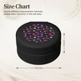 thumbnail image 2 of Yiaed Halloween Print Travel Jewelry Case Bridesmaid Gift Boxes Jewelry Travel Organizer Small Round Jewelry Box Mini Storage-Black, 2 of 7