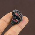 thumbnail image 4 of Natural Rhodochrosite Gemstone Handmade Copper Wire Wrap Ring Size 6, 4 of 4