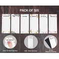 thumbnail image 5 of Inkdotpot Pack of 6 Funny Magnetic Dry Erase List For Fridge, Wipe Clean w/ NoStain, Quick Notes Shopping & Grocery List Whiteboard for Fridge, 8.75" x 3.8"(Doodle Leaves & Floral), 5 of 6
