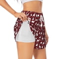 thumbnail image 1 of Balery Christmas And New Year Pantalones cortos deportivos para mujer con forro y dos bolsillos, elásticos, para entrenamiento, gimnasio, yoga-X-Large, 1 of 7