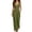 Army Green, variant on Jumpsuits for Women Cotton Sleeveless V Neck High Waist Slimming Jumpsuit Casual Fashionable Solid Color Loose Wide Leg Romper Jumpsuit with Pocket