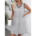 thumbnail image 3 of Vestido EVALESS casual primavera-verano con cuello en V sin mangas para mujer, 3 of 5