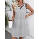 thumbnail image 3 of Vestido EVALESS casual primavera-verano con cuello en V sin mangas para mujer, 3 of 5