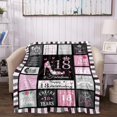 thumbnail image 4 of Yibo 65th Birthday Gift Ideas Blanket Flannel Soft and Comfortable Anti-static Bed Sofa Blanket, 4 of 8