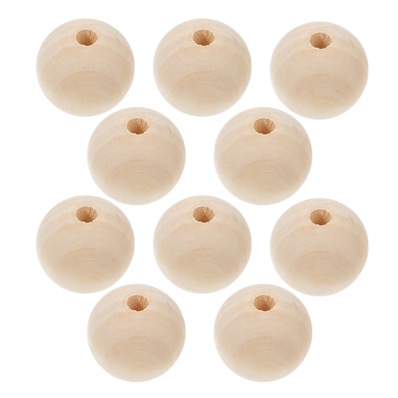 HEALEEP Natural Beige Wooden Beads for Crafts, Large 30mm Hole Size, Perfect for Jewelry, Home Decor, and Projects