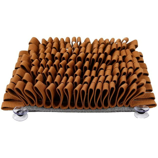 Pet Life DO2BR Sniffer Grip Interactive Anti-Skid Suction Pet Snuffle Mat, Brown - One Size