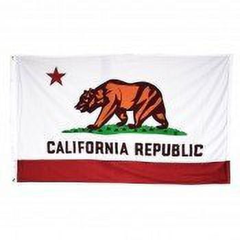 Bandera de California Craft de Nylon 3x5 pies con Dobladillo para el Asta
