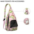 thumbnail image 2 of Nature Frog Print Shoulder Bag - Cute Cartoon Frog Sling Backpack for Women/Men (Flower & Plant Decoration, Casual Crossbody Daypack), 2 of 4