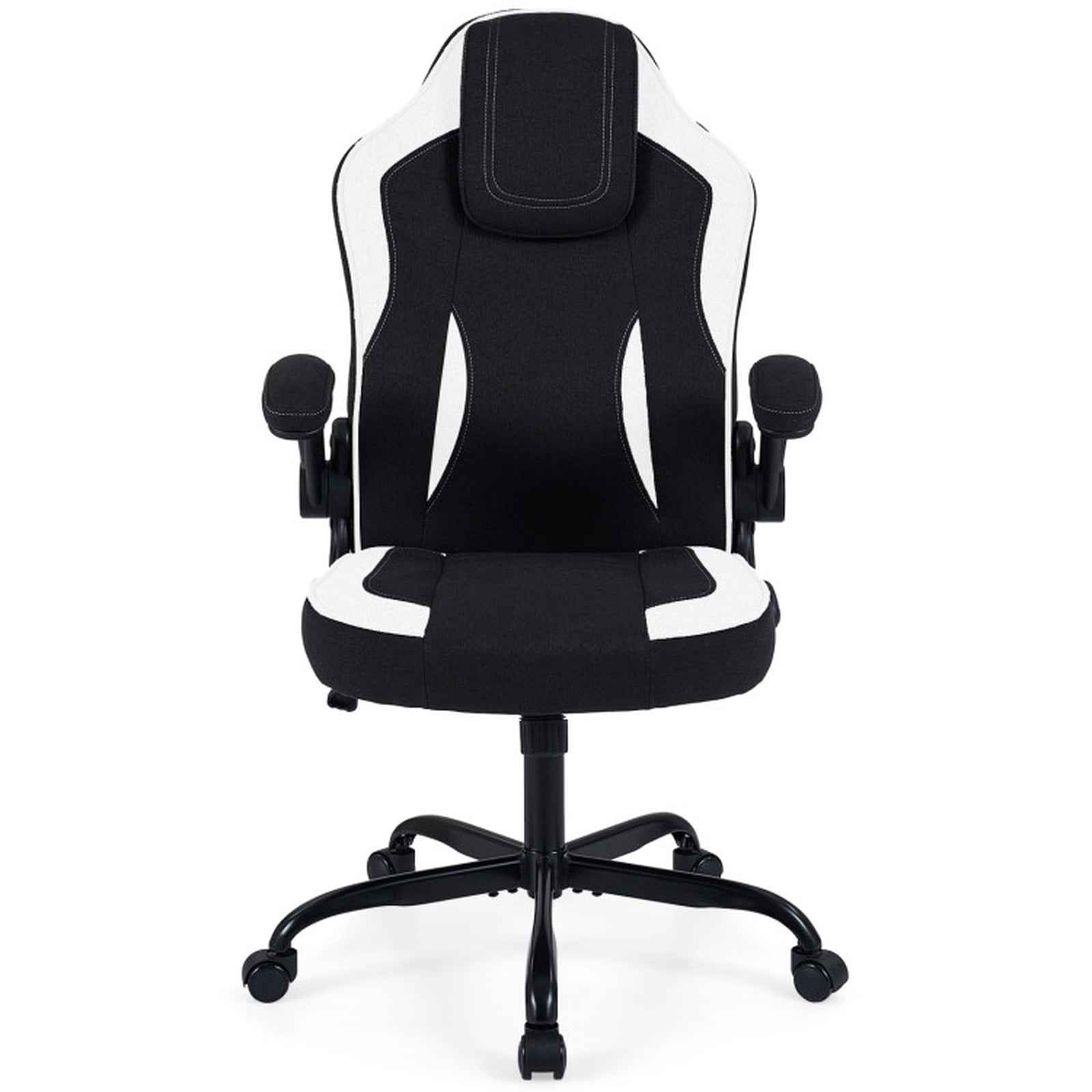 Furnibear Ergonomic Office Chair High Back Executive Desk Chair with Flip-up Armrests, Headrest, Lumbar Support, Computer Chair for Home Office, Black