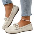 thumbnail image 6 of Domzle Women's Loafer Shoes Comfortable Slip on Casual Flat Penny Shoes for Walking Dressy Beige 38, 6 of 6