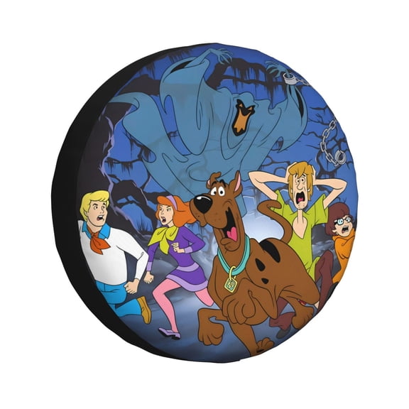 Saiise Scooby-Doo T Print Rv Spare Tire Cover Wheel Tire Cover for Travel Trailers Protectors Weatherproof Dust-Proof for Camper Trailer Truck SUV Rv Universal-14 inch