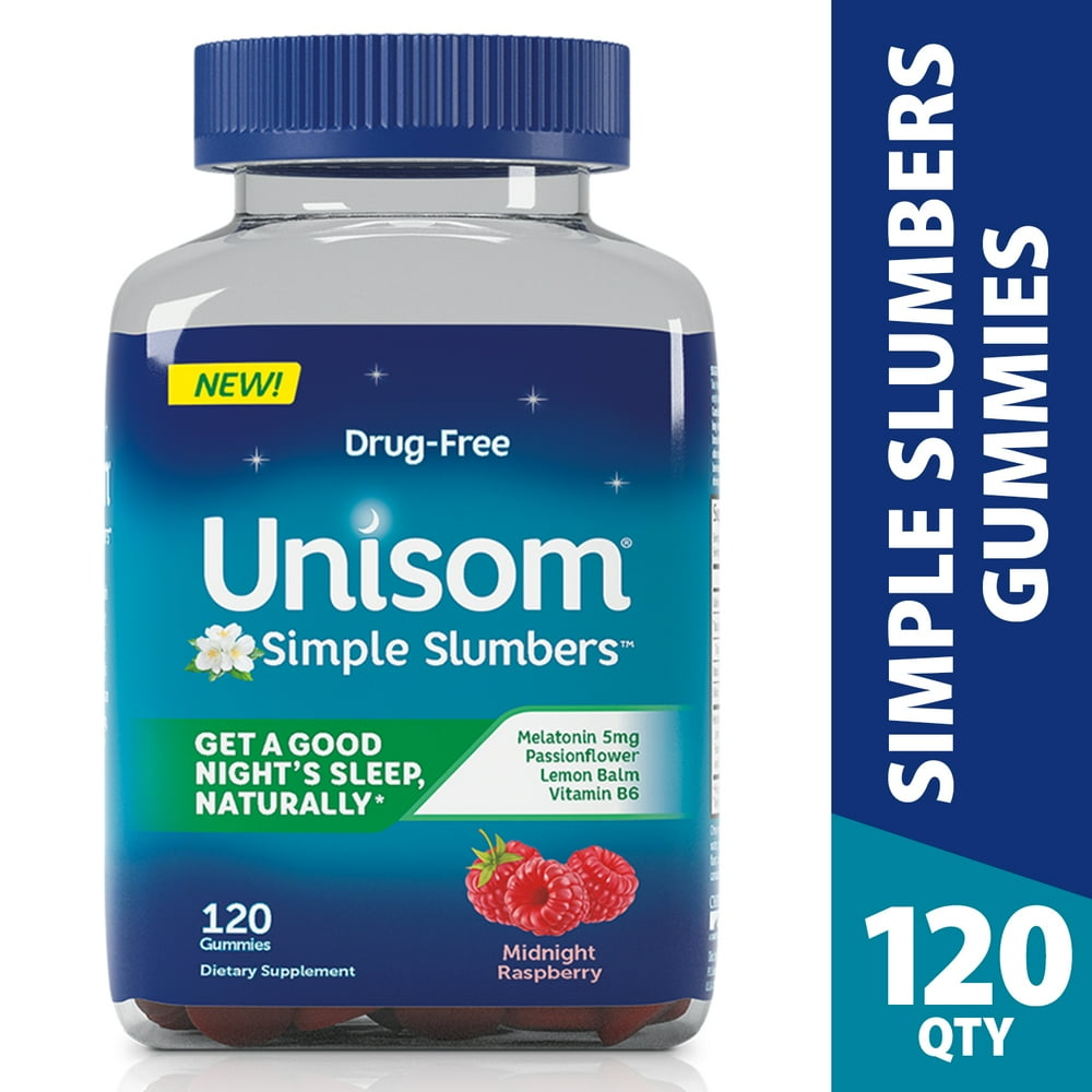 Unisom Simple Slumbers Midnight Raspberry Gummies120 ct.
