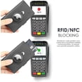 thumbnail image 3 of AirTag Wallet Credit Card Holder for Men, RFID Blocking Leather Card Holder Pop Up Metal Bank Card Case(Black), 3 of 4