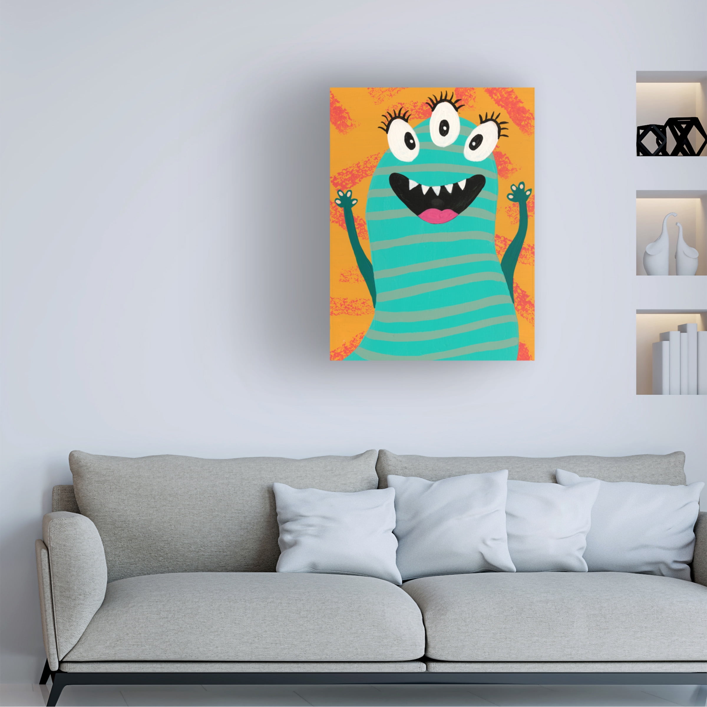 Regina Moore 'Happy Creatures V' Canvas Art