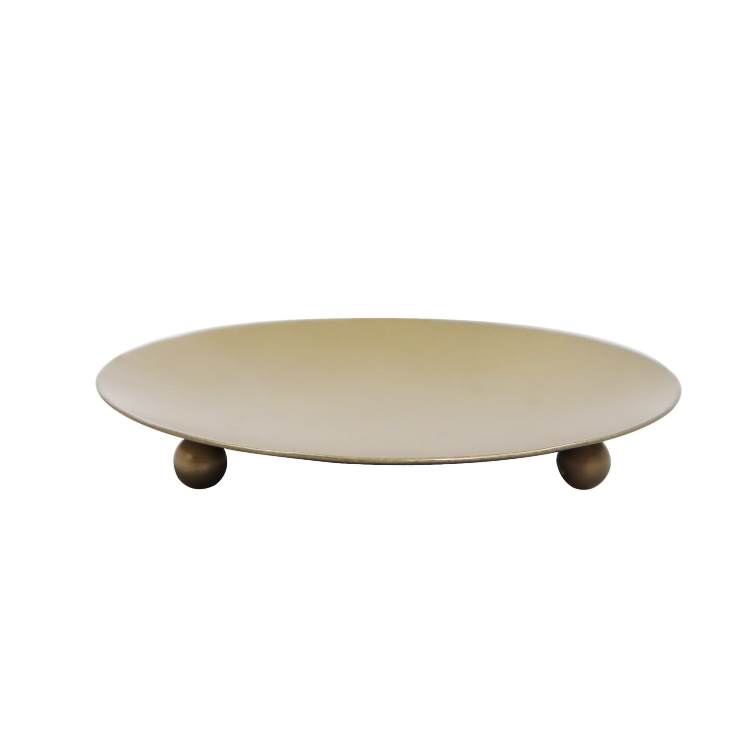 (3 pack) Mainstays Decorative Gold Tone Metal Pillar Tealight Candleholder Plate, 5"