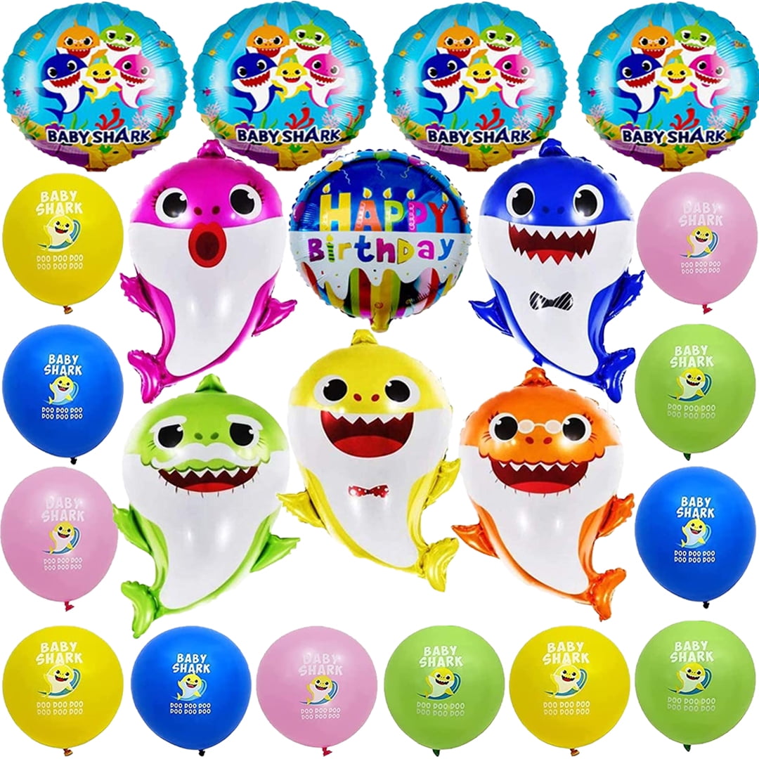 Large Personalised Baby Shark Birthday Banner Poster Photo Party 1st 2nd 3rd 4th