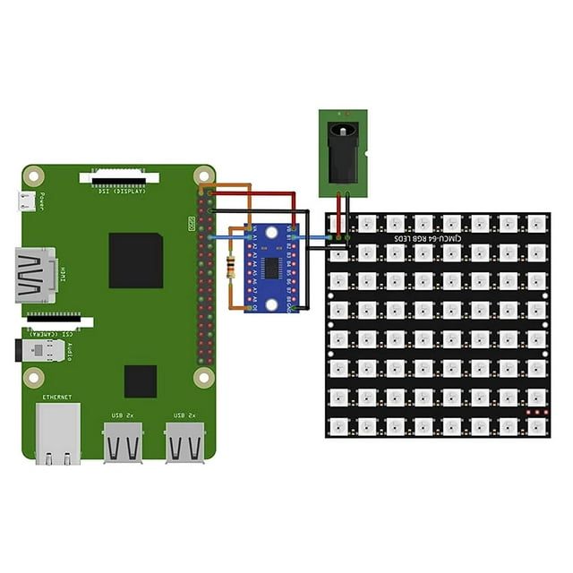 3 x U 64 Panneau Matrice LED CJMCU-8X8 Module Compatible avec et pour Raspberry Pi