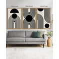 thumbnail image 4 of SHENIFY 24x36in3pcs Nautral Framed Black Abstract Wall Art Decor Duotone Minimal Dark Brush Stroke Prints Shapes Illustrations Modern Art Decorative Ready To Hang, 4 of 5