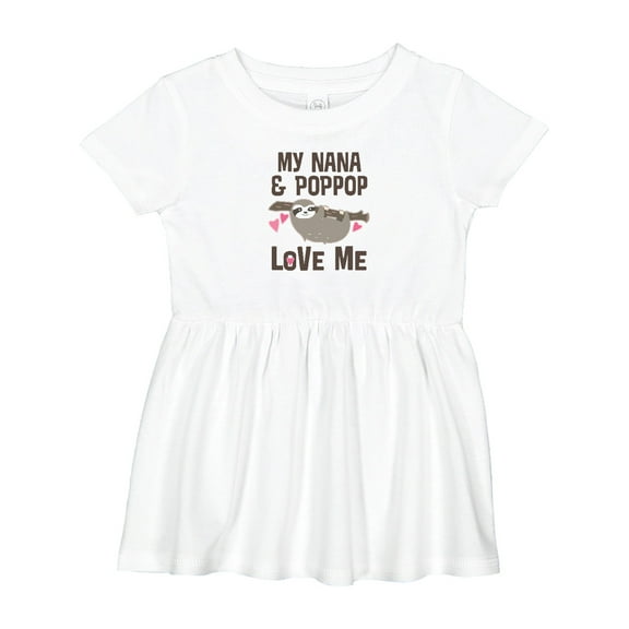 Inktastic Nana and Poppop Love Me Girls Baby Dress