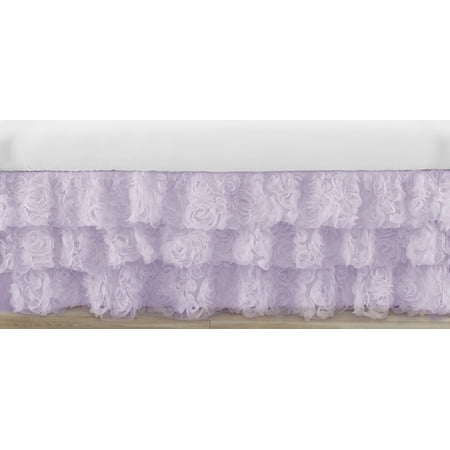 UPC: 0846480087557 | Rose Lavender 3-Tiered Dust Ruffle Crib Skirt by Sweet Jojo Designs